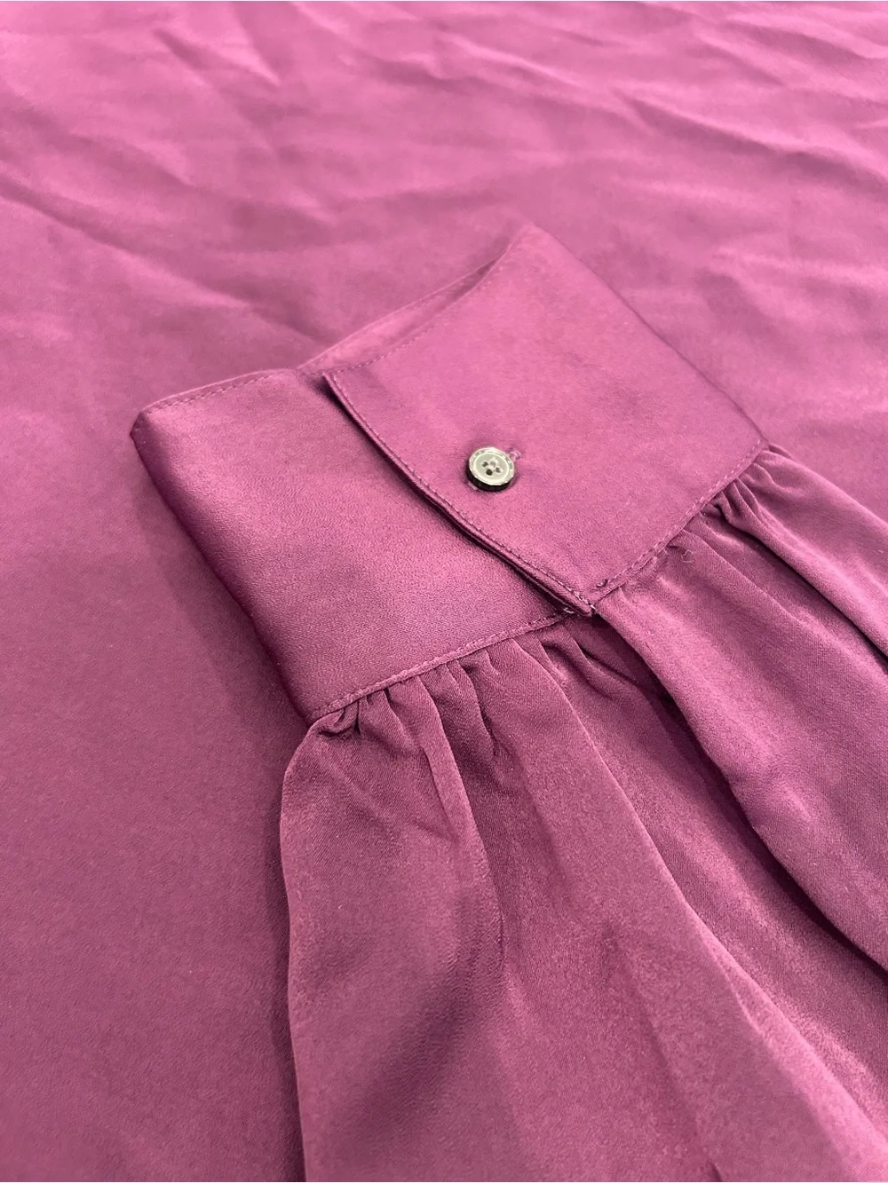 Banana Republic Plum Long-Sleeve Peasant Blouse